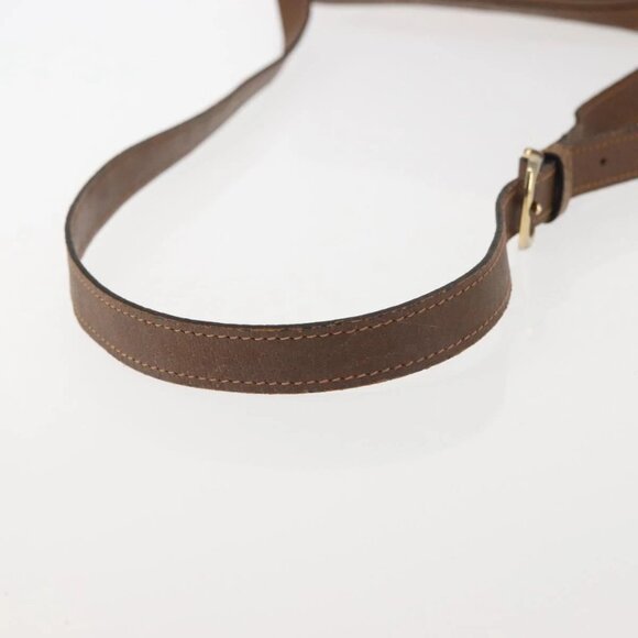 GUCCI Micro GG Canvas Shoulder Bag Suede Beige Gold Auth BA6442 - Picture 8 of 16